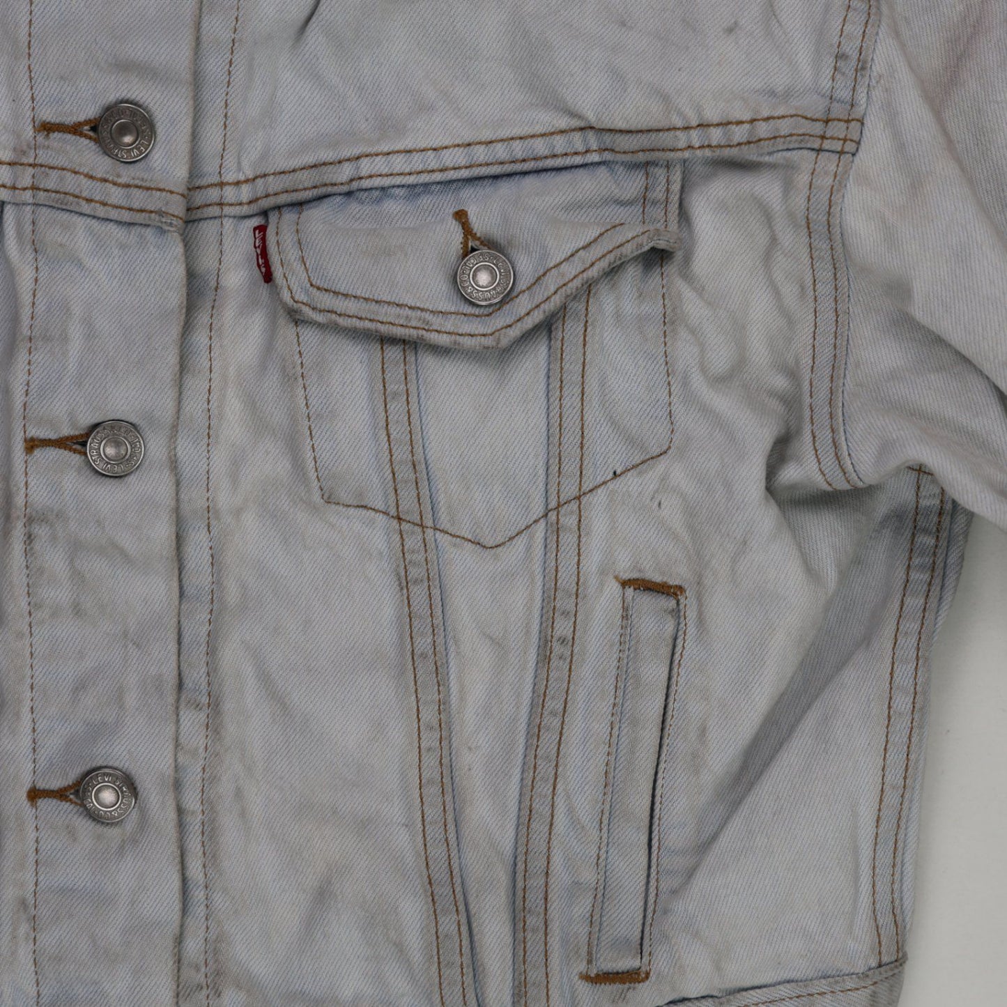 Levi's Vintage Light Blue Denim Trucker Jacket Large 100% Cotton