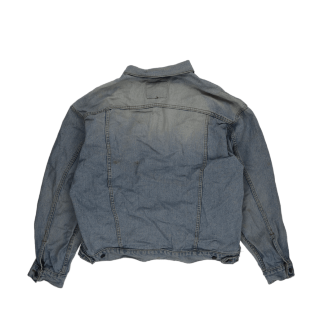 Vintage Light Blue Denim Jacket Unisex Large Cotton