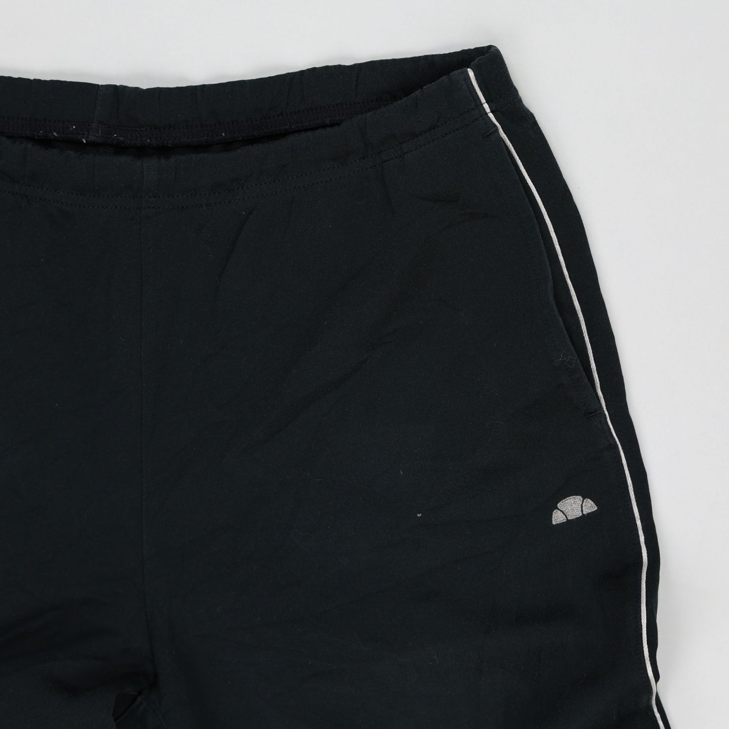 Ellesse Vintage Black Track Trousers Large Polyester Blend Mens 76cm Inseam 43cm Waist