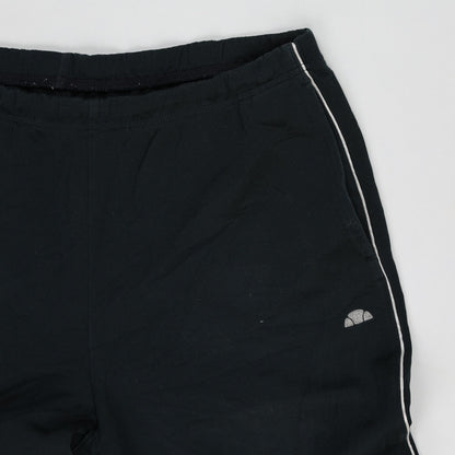 Ellesse Vintage Black Track Trousers Large Polyester Blend Mens 76cm Inseam 43cm Waist