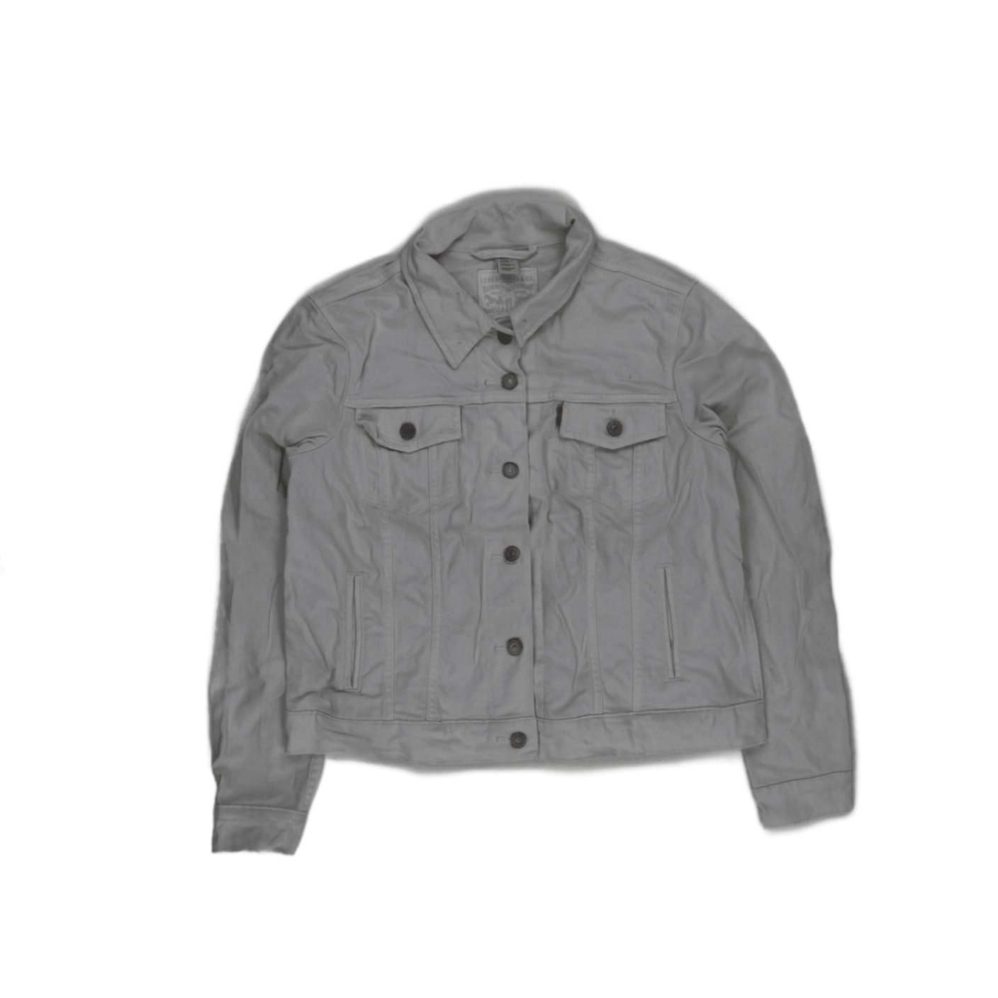 Levi's White Denim Trucker Jacket Medium Cotton