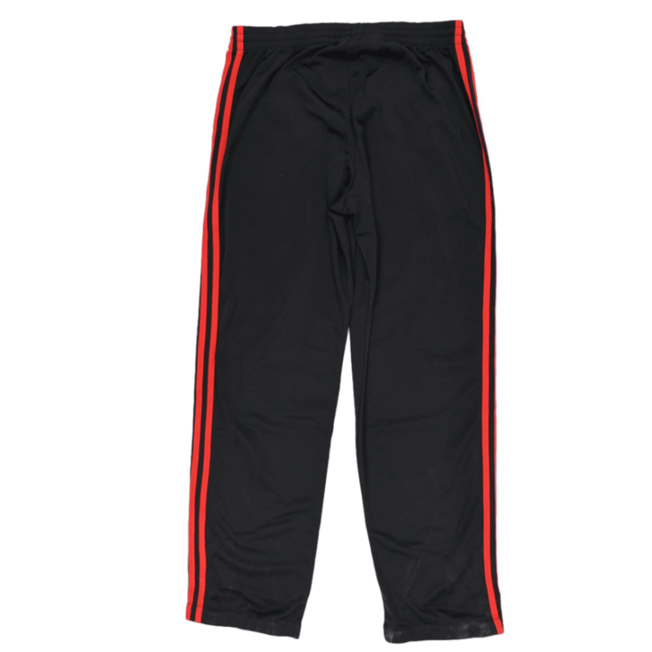 Adidas Men's Black Track Pants with Red Stripes Medium 100% Polyester