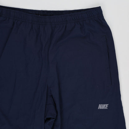 Nike Training Trousers Navy Blue Large 78 cm Inseam 42 cm Waist Polyester