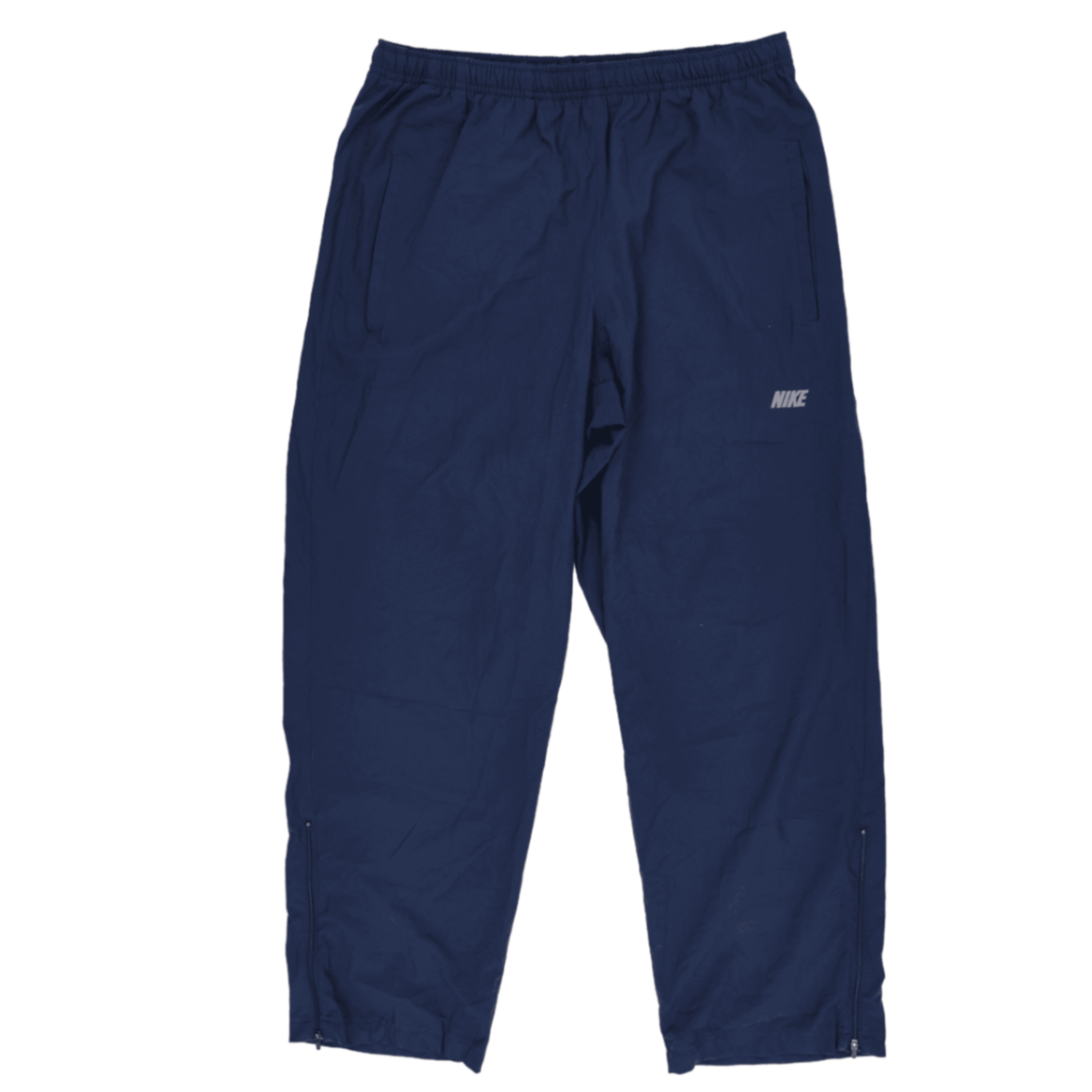Nike Training Trousers Navy Blue Large 78 cm Inseam 42 cm Waist Polyester