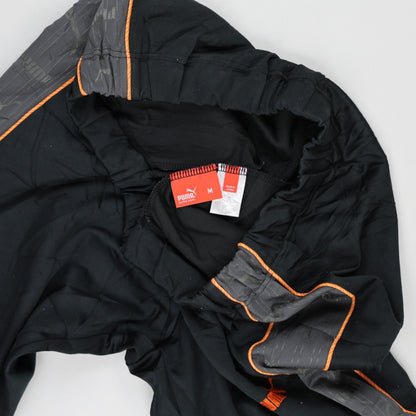 PUMA Black Track Pants Men's Medium Polyester 76 cm Inseam 82 cm Waist