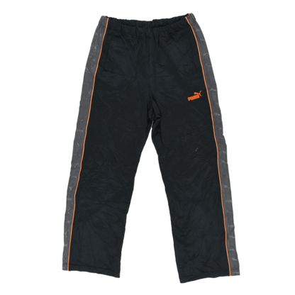 PUMA Black Track Pants Men's Medium Polyester 76 cm Inseam 82 cm Waist