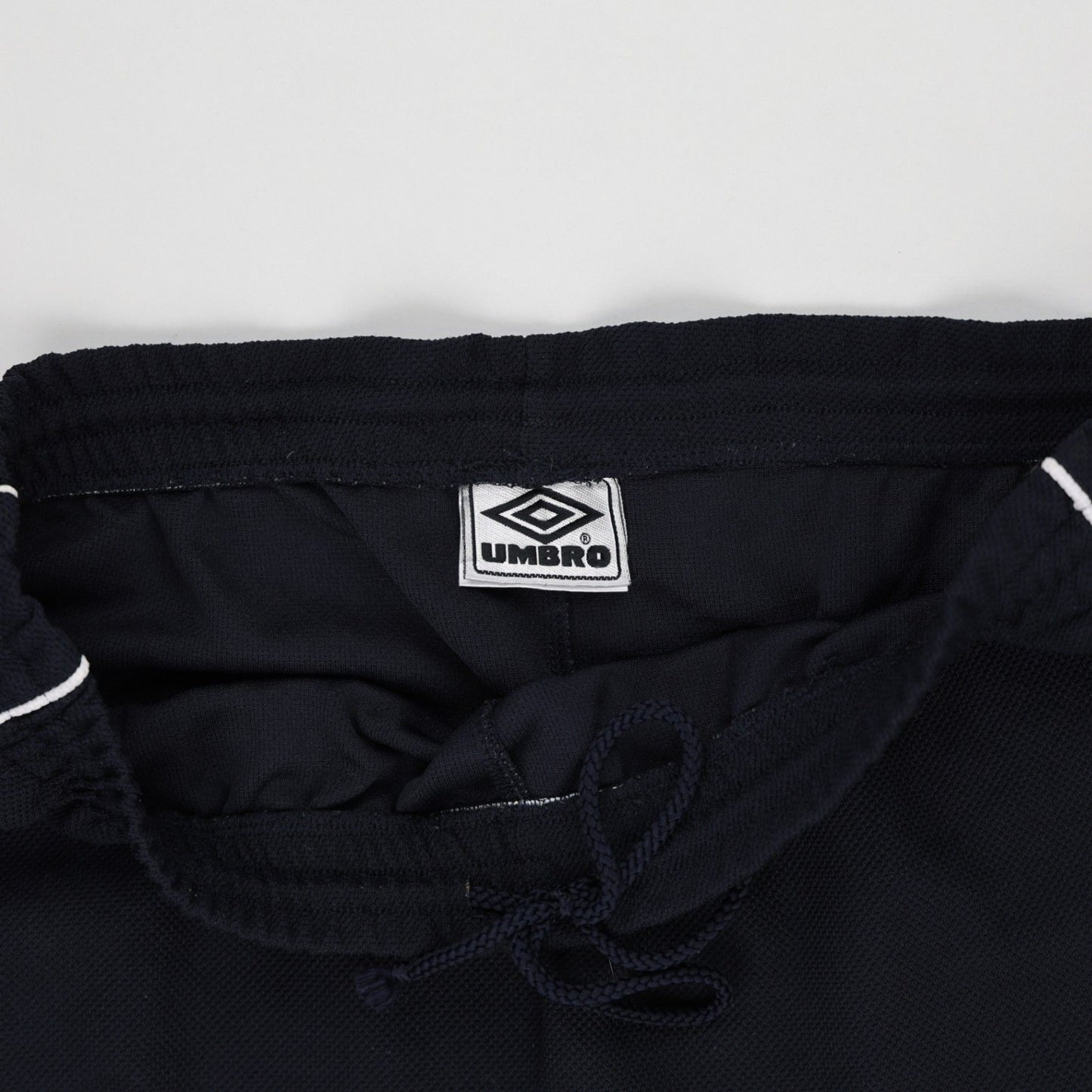 Umbro Navy Blue Track Bottoms Mens Medium Polyester Vintage 76 Inseam 36 Waist