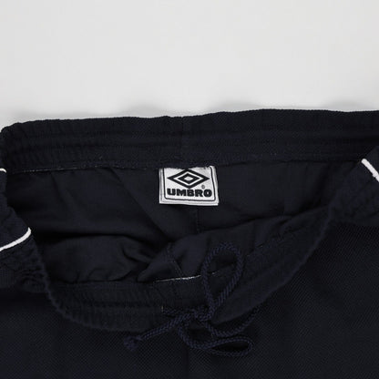 Umbro Navy Blue Track Bottoms Mens Medium Polyester Vintage 76 Inseam 36 Waist