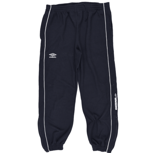 Umbro Navy Blue Track Bottoms Mens Medium Polyester Vintage 76 Inseam 36 Waist