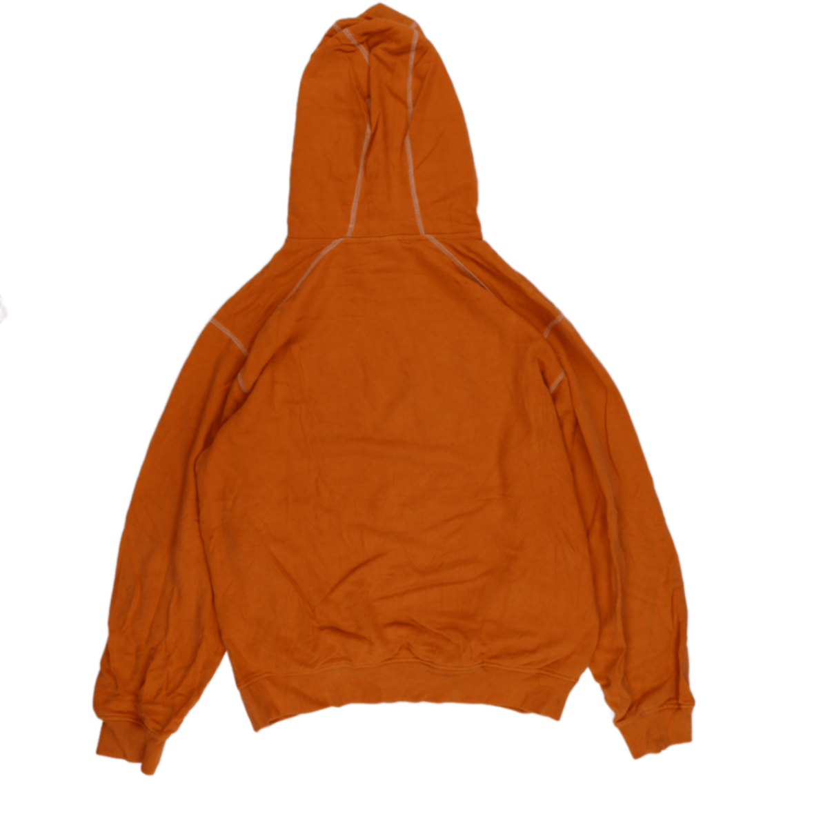 Reebok Vintage Orange Pullover Hoodie Unisex Large Cotton Blend 90s Retro