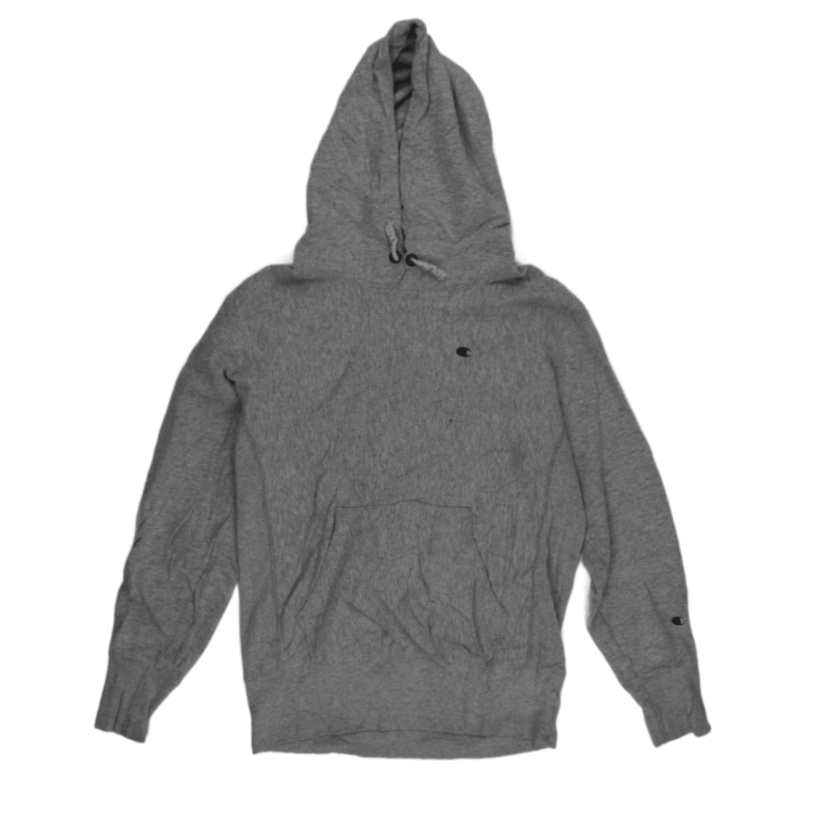 Champion Vintage Reverse Weave Grey Pullover Hoodie Medium Cotton Blend