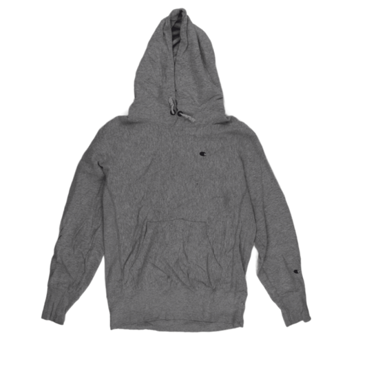 Champion Vintage Reverse Weave Grey Pullover Hoodie Medium Cotton Blend