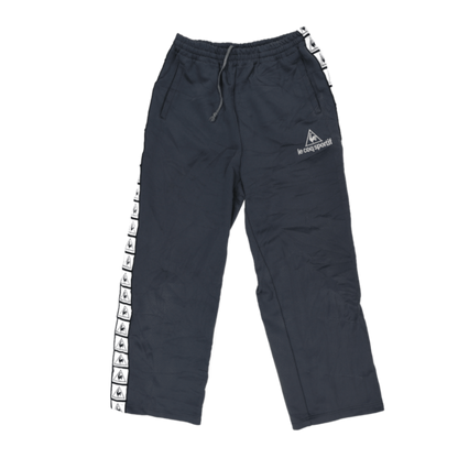 Le Coq Sportif Grey Track Pants Medium Polyester Blend Vintage Men's Trousers 76cm Inseam 40cm Waist