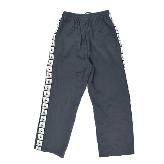 Le Coq Sportif Grey Track Pants Medium Polyester Blend Vintage Men's Trousers 76cm Inseam 40cm Waist