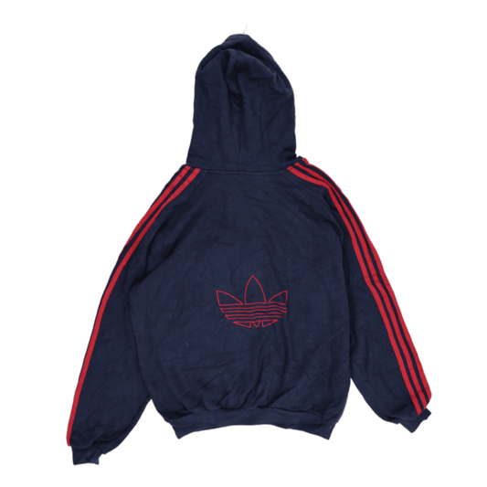 Adidas Originals Vintage Navy Blue Pullover Hoodie Size D6 F46 Cotton Blend