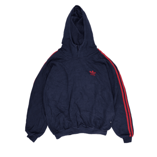 Adidas Originals Vintage Navy Blue Pullover Hoodie Size D6 F46 Cotton Blend
