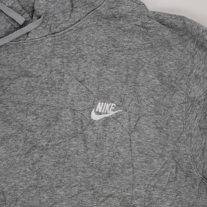 Nike Grey Pullover Hoodie Unisex Medium Cotton Blend Hooded Sweatshirt