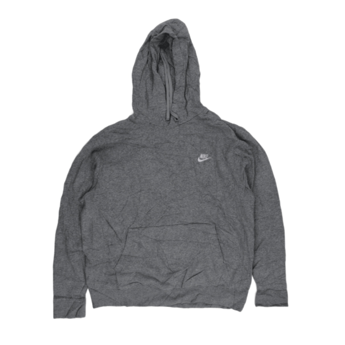 Nike Grey Pullover Hoodie Unisex Medium Cotton Blend Hooded Sweatshirt