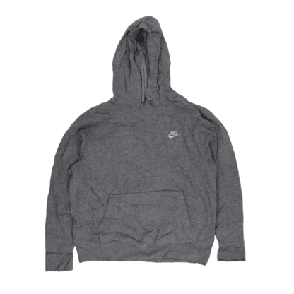 Nike Grey Pullover Hoodie Unisex Medium Cotton Blend Hooded Sweatshirt