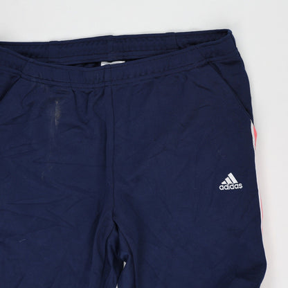 adidas Navy Blue Track Trousers Men's Size L 36in Waist 77cm Inseam Polyester