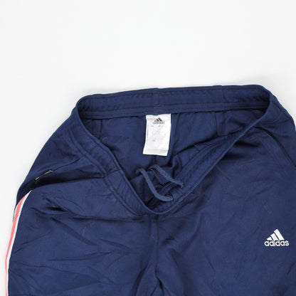 adidas Navy Blue Track Trousers Men's Size L 36in Waist 77cm Inseam Polyester