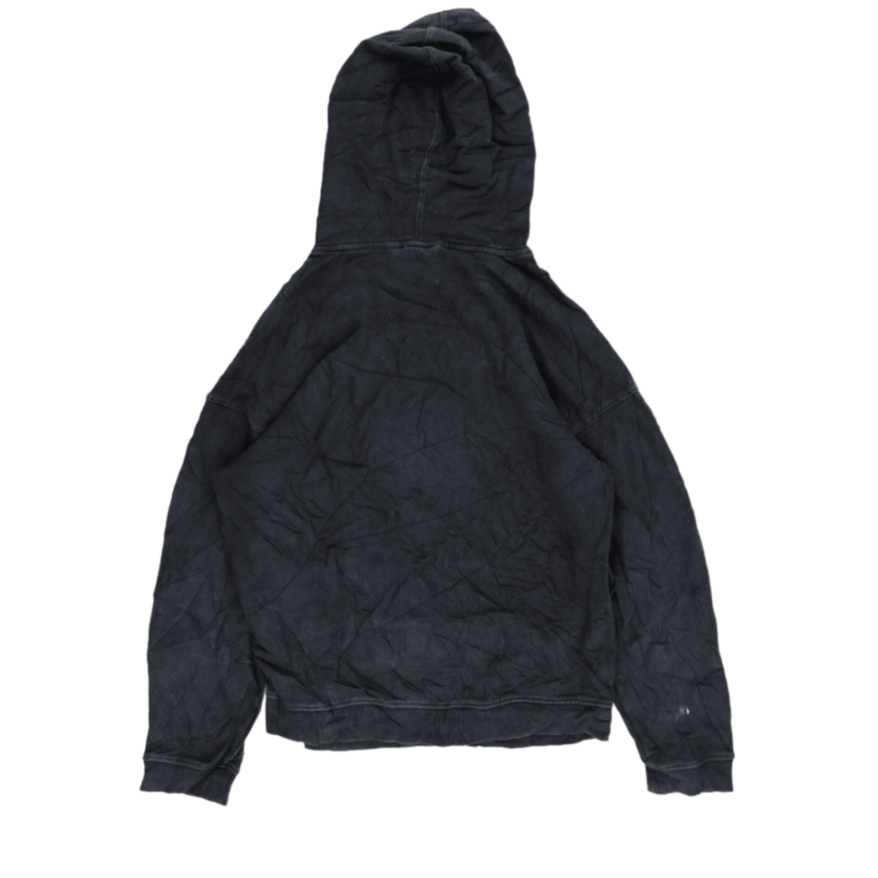 adidas Black Trefoil Logo 3-Stripes Hoodie Men's Small Cotton Blend