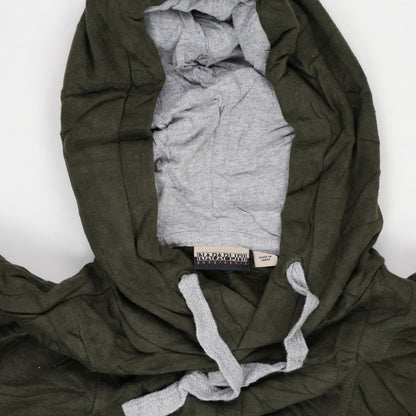 Napapijri Olive Green Pullover Hoodie Men Large Cotton Blend Hooded