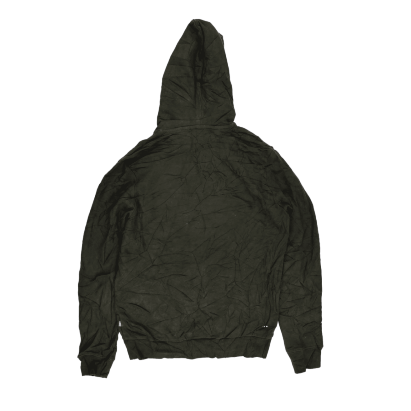 Napapijri Olive Green Pullover Hoodie Men Large Cotton Blend Hooded