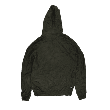 Napapijri Olive Green Pullover Hoodie Men Large Cotton Blend Hooded