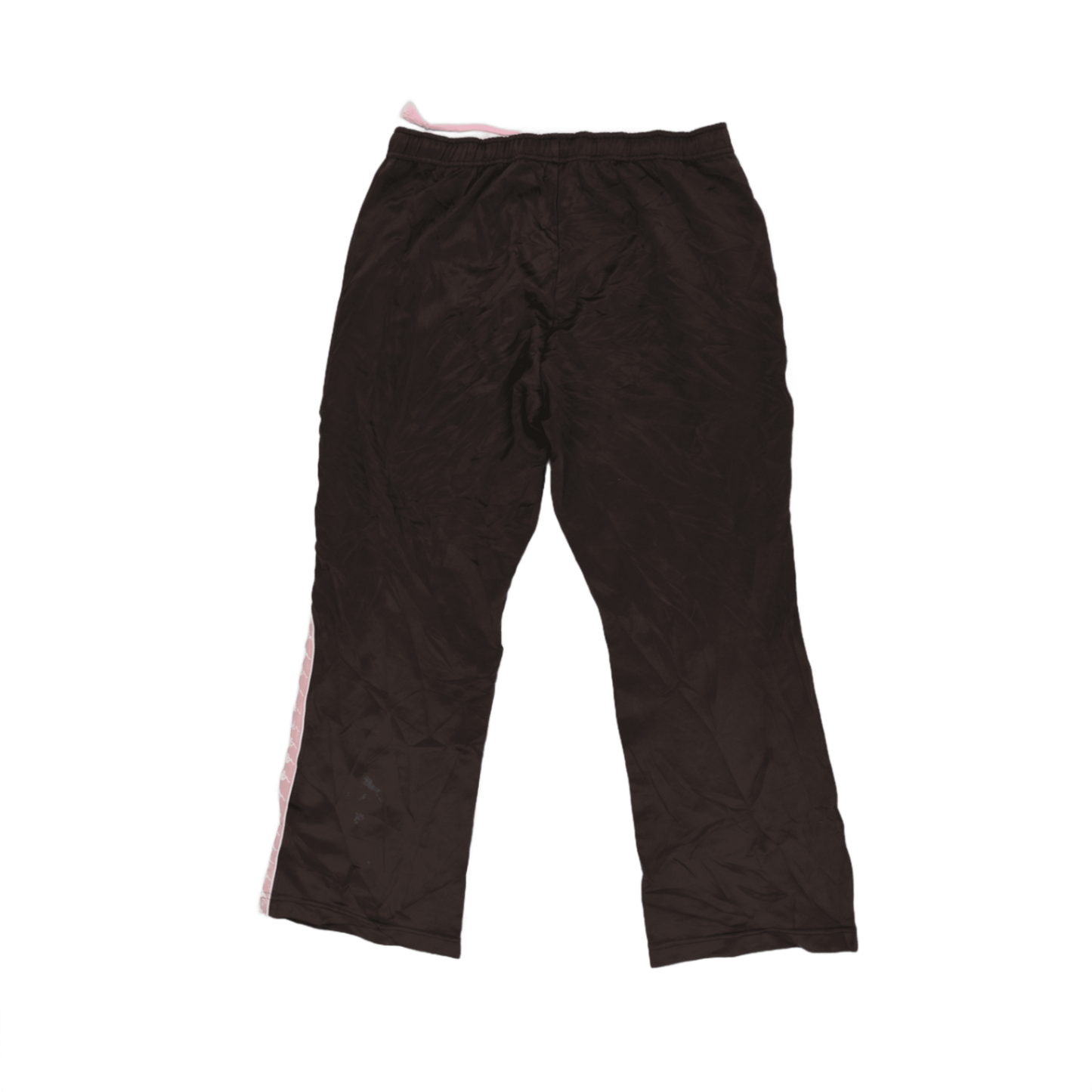 Kappa Black Track Trousers with Pink Accents Women's Medium Polyester Blend Vintage