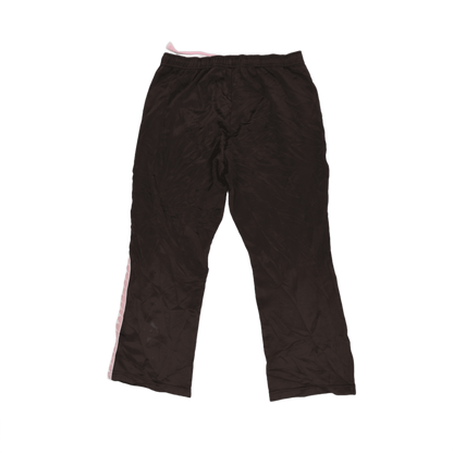 Kappa Black Track Trousers with Pink Accents Women's Medium Polyester Blend Vintage