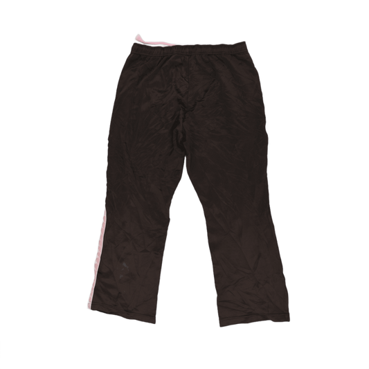 Kappa Black Track Trousers with Pink Accents Women's Medium Polyester Blend Vintage