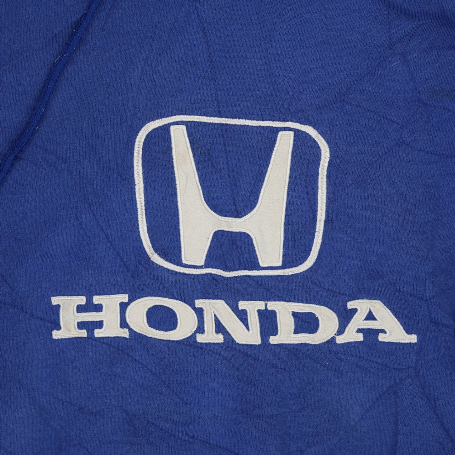 Honda Vintage Motorsport Hoodie Blue XL Cotton Blend