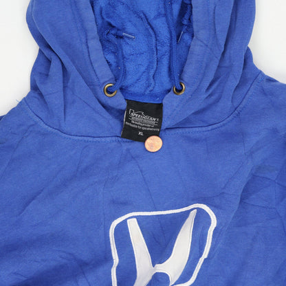 Honda Vintage Motorsport Hoodie Blue XL Cotton Blend