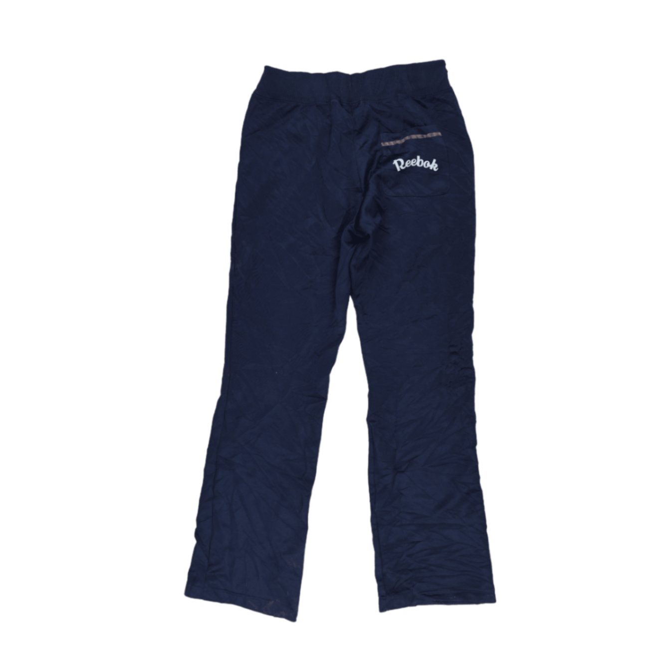 Reebok Vintage Navy Track Trousers Medium Polyester with Rainbow Trim