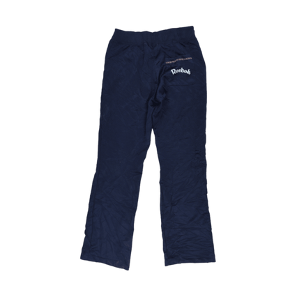 Reebok Vintage Navy Track Trousers Medium Polyester with Rainbow Trim