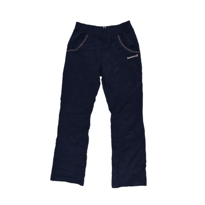 Reebok Vintage Navy Track Trousers Medium Polyester with Rainbow Trim