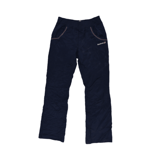 Reebok Vintage Navy Track Trousers Medium Polyester with Rainbow Trim