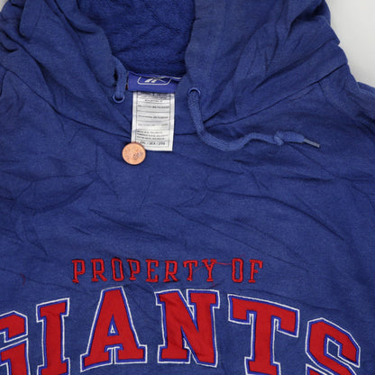 Reebok Vintage New York Giants NFL Hoodie Blue Grey 2XL 60 Cotton 40 Polyester Hooded American Football Sports Streetwear
