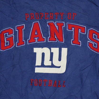 Reebok Vintage New York Giants NFL Hoodie Blue Grey 2XL 60 Cotton 40 Polyester Hooded American Football Sports Streetwear