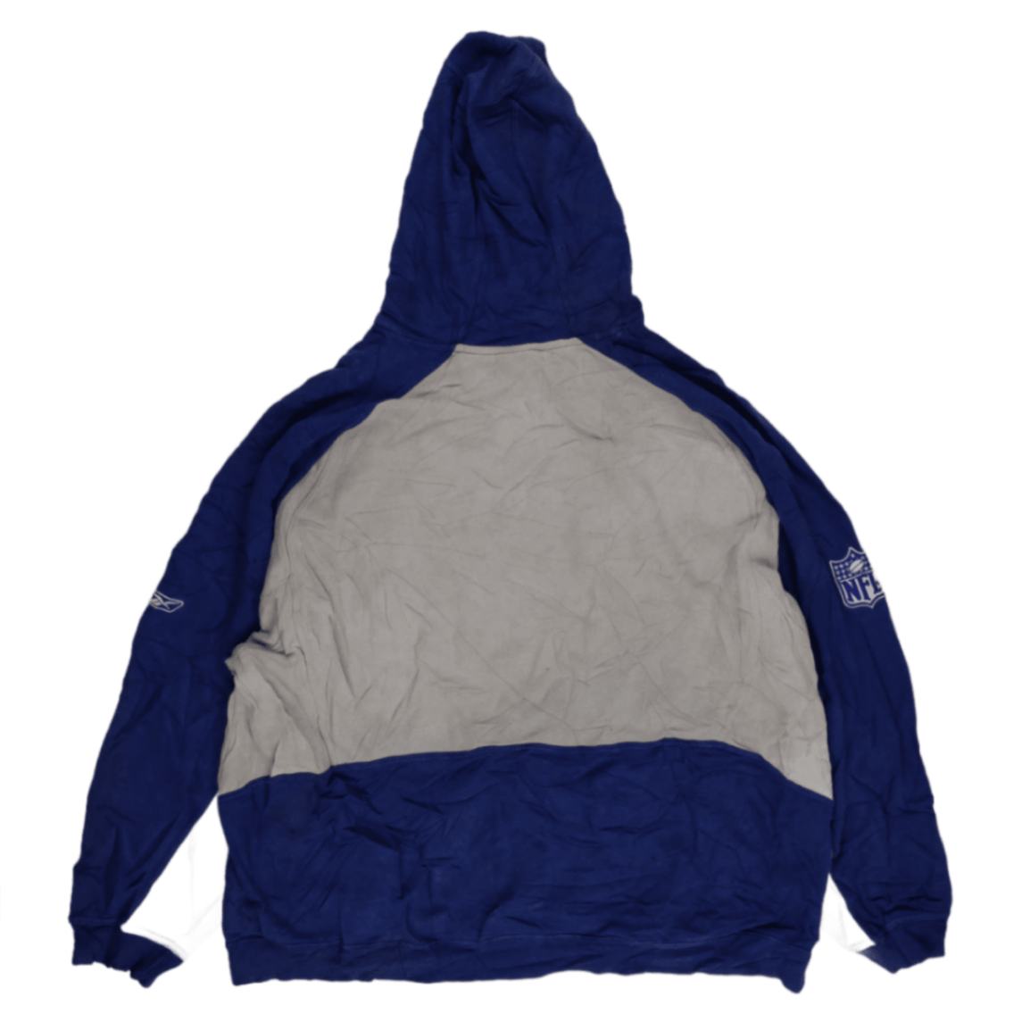 Reebok Vintage New York Giants NFL Hoodie Blue Grey 2XL 60 Cotton 40 Polyester Hooded American Football Sports Streetwear