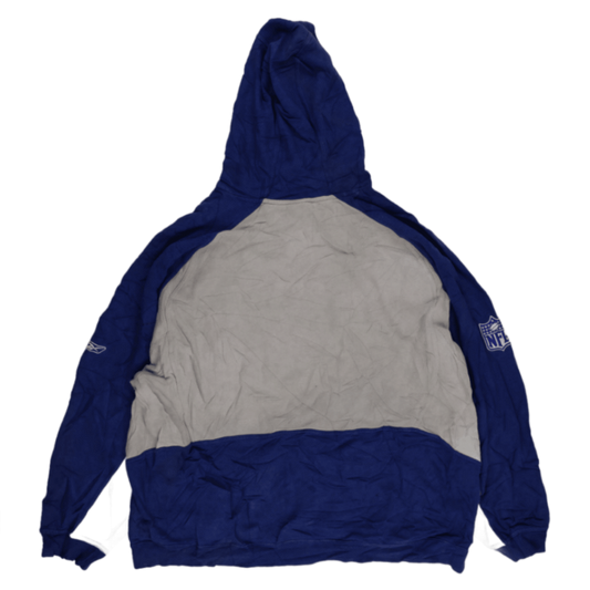 Reebok Vintage New York Giants NFL Hoodie Blue Grey 2XL 60 Cotton 40 Polyester Hooded American Football Sports Streetwear