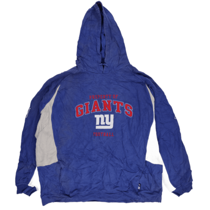 Reebok Vintage New York Giants NFL Hoodie Blue Grey 2XL 60 Cotton 40 Polyester Hooded American Football Sports Streetwear