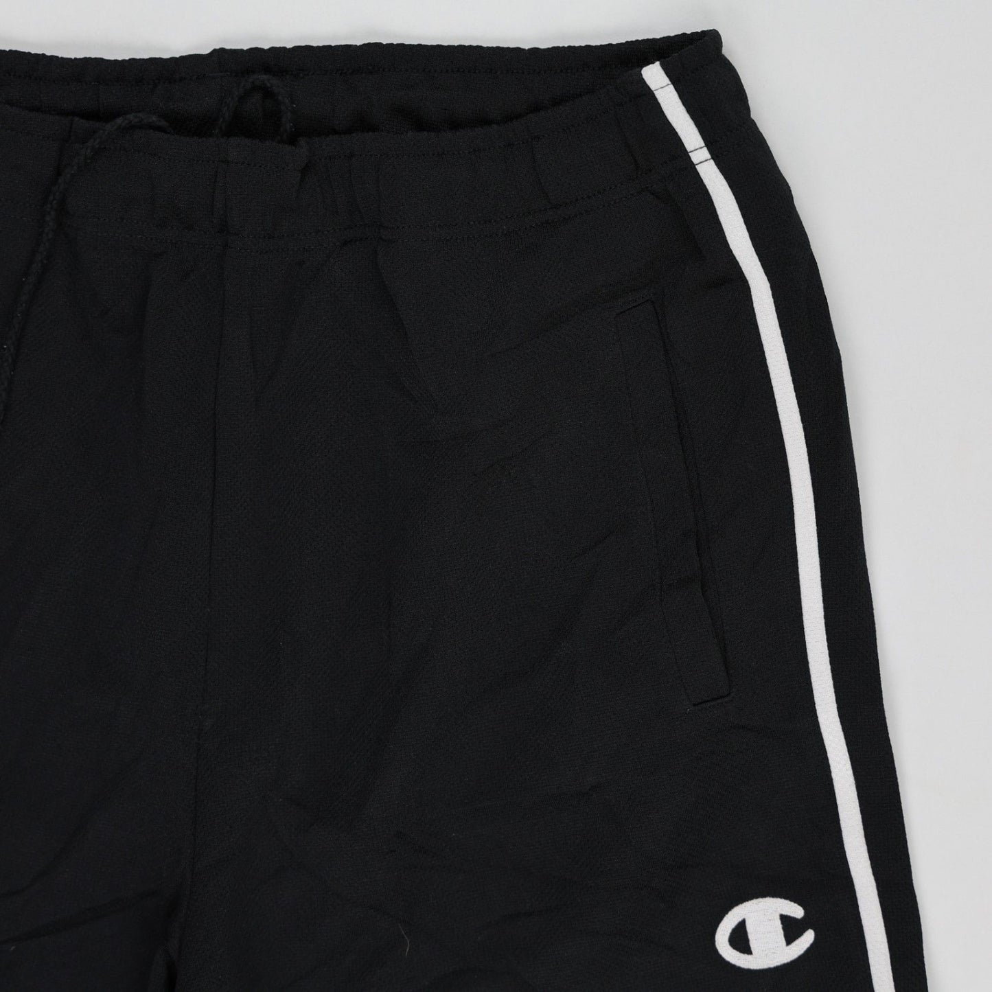 Champion Black Track Trousers Large Polyester 78 cm Inseam 91 cm Waist