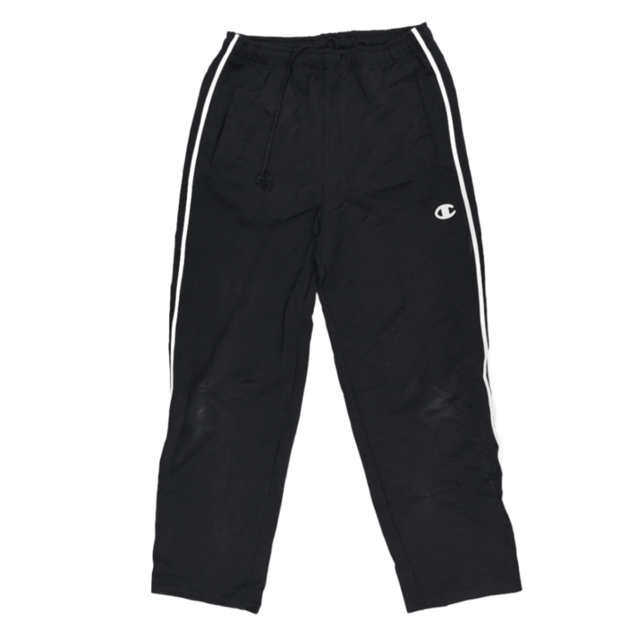 Champion Black Track Trousers Large Polyester 78 cm Inseam 91 cm Waist