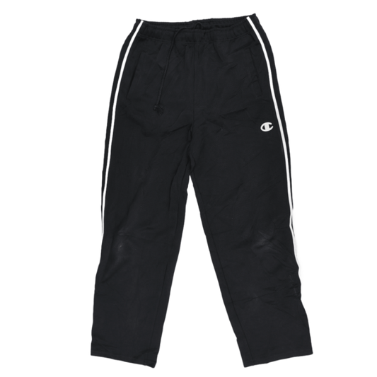 Champion Black Track Trousers Large Polyester 78 cm Inseam 91 cm Waist