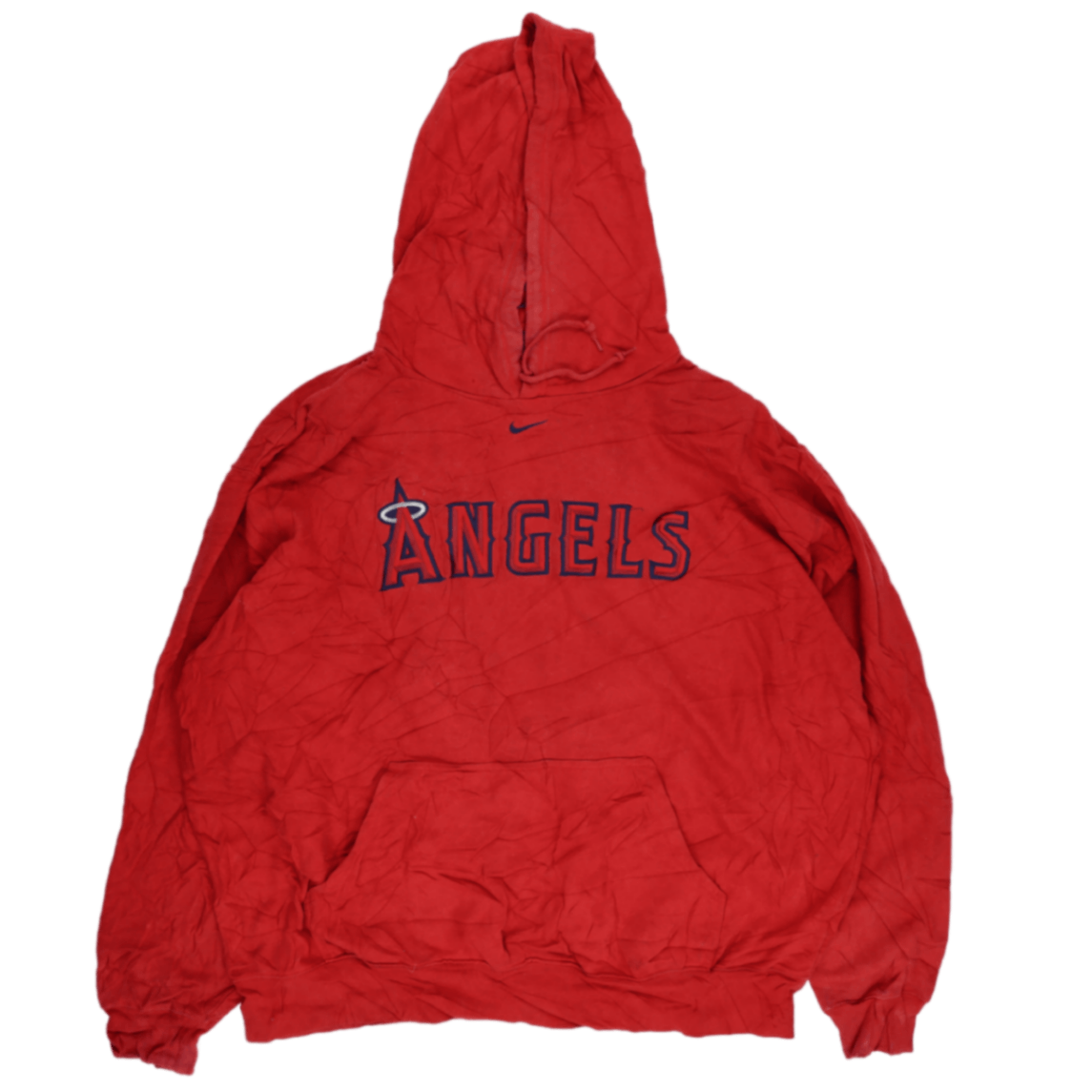 Nike Vintage Angels Red Pullover Hoodie XXL Cotton Blend Hooded