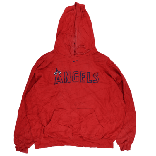 Nike Vintage Angels Red Pullover Hoodie XXL Cotton Blend Hooded