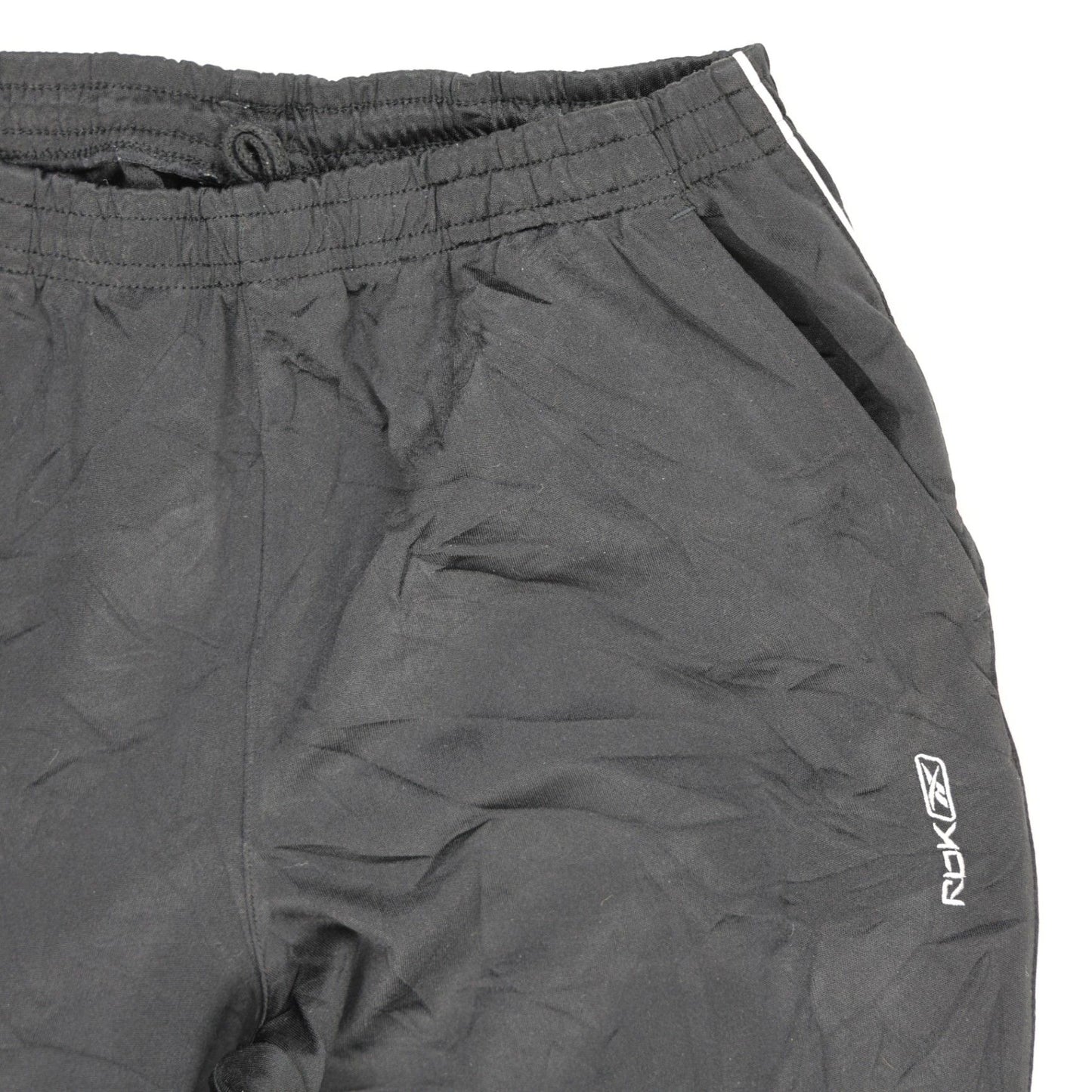 Reebok Black Track Pants Large 42 cm Waist 78 cm Inseam Polyester