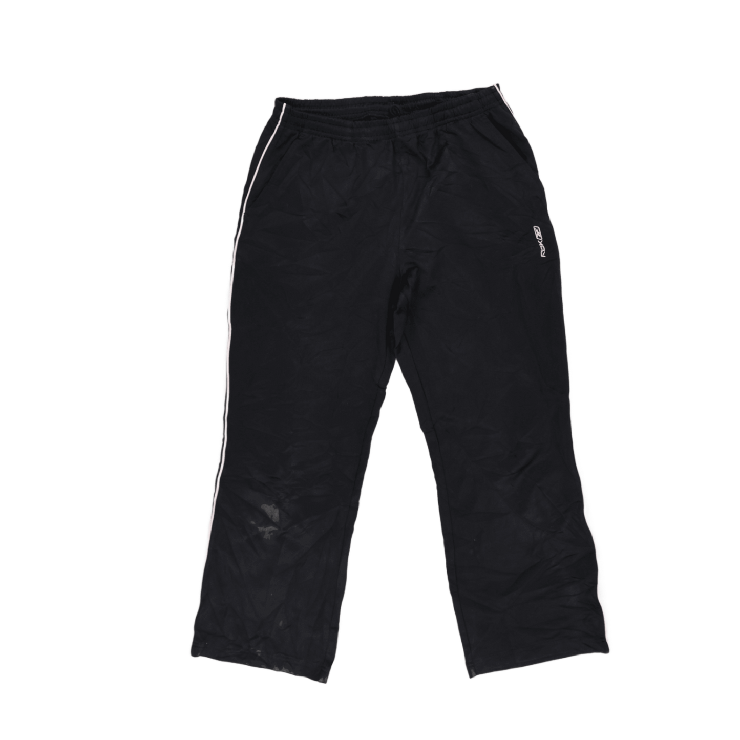 Reebok Black Track Pants Large 42 cm Waist 78 cm Inseam Polyester